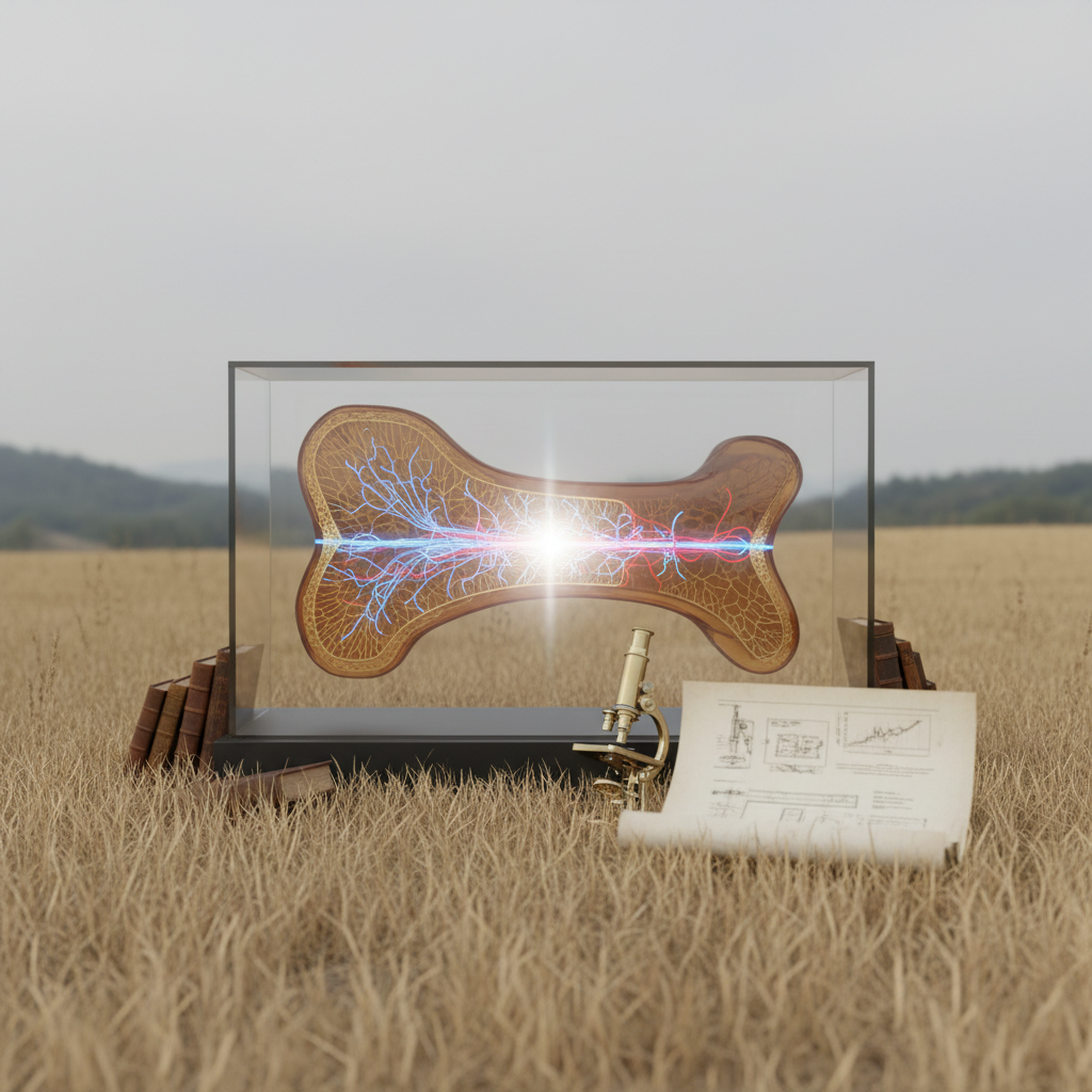 Human bones scientifically proven stronger than steel, showing detailed structure.