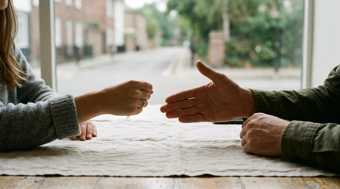 Man playing a simple, abstract board game, showing predictable human behavior.