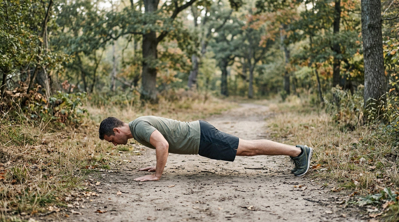 Push-ups working multiple muscle groups for a full-body workout