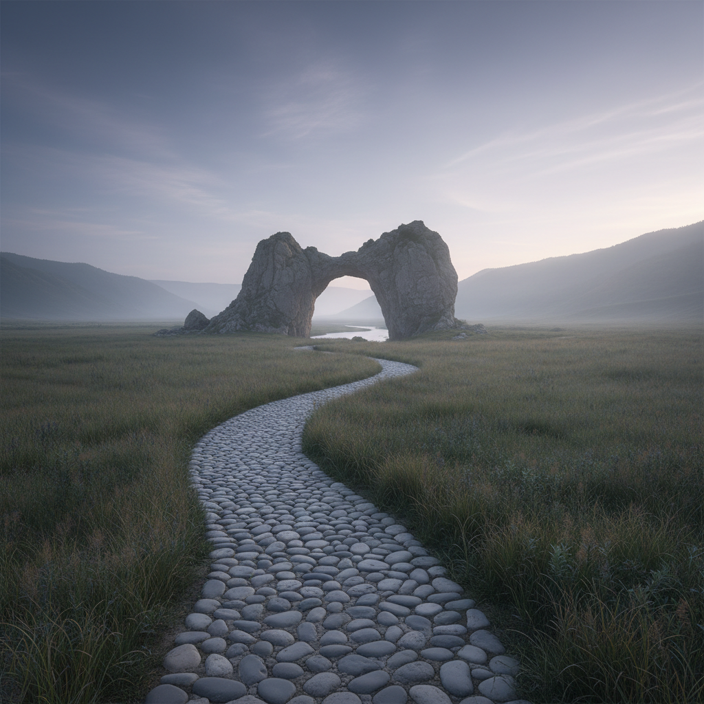 Quote engraving: "The best way out is always through