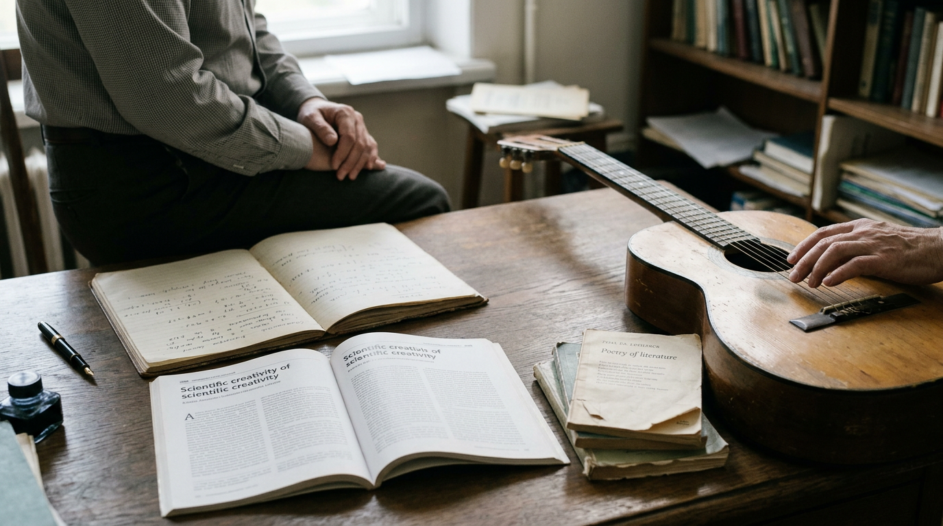 Nobel laureates' creative hobbies: performing, writing, and music.