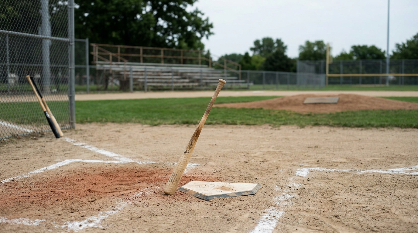 Baseball pitch crossing home plate, batter predicting its path.
