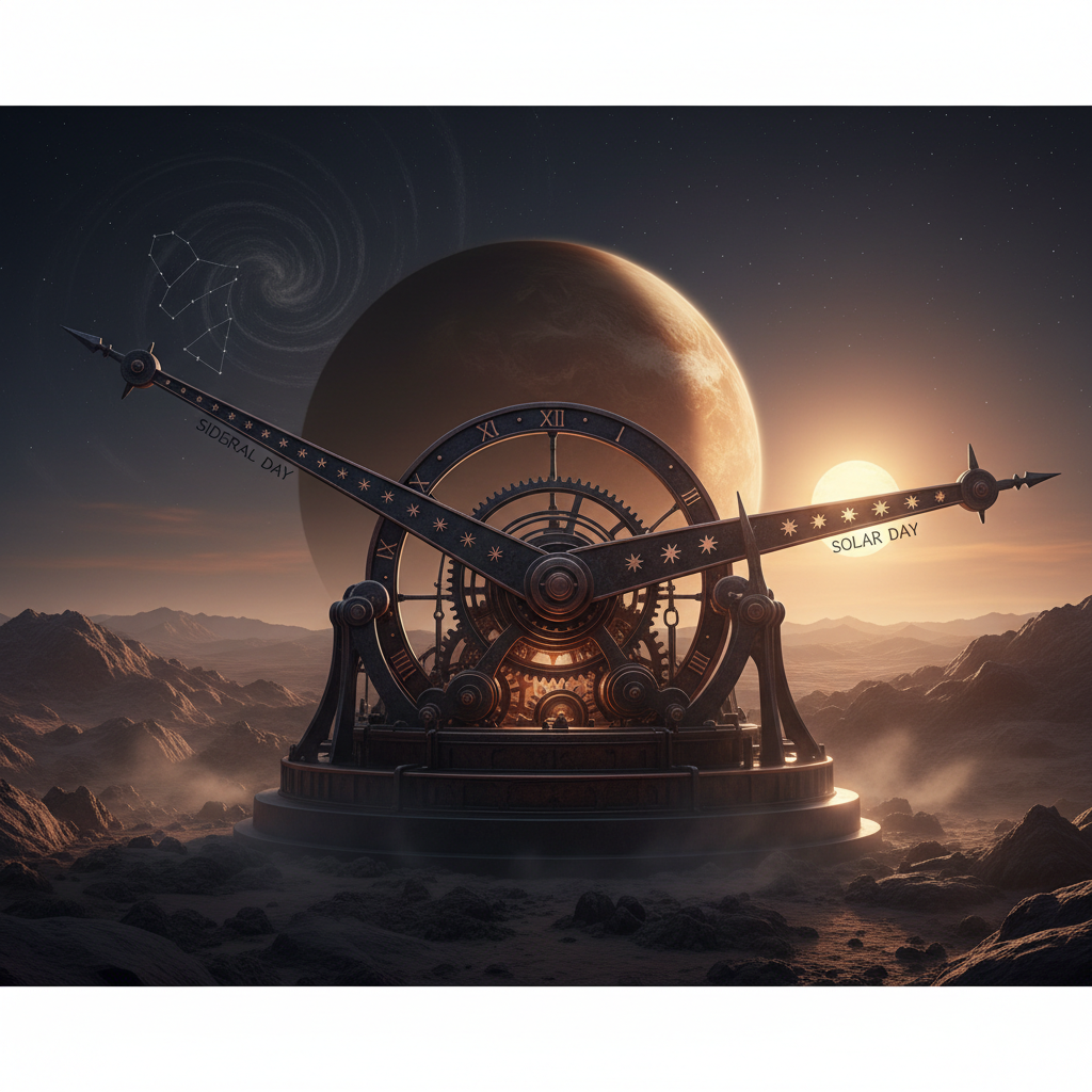 Venusian day duration and rotation details.