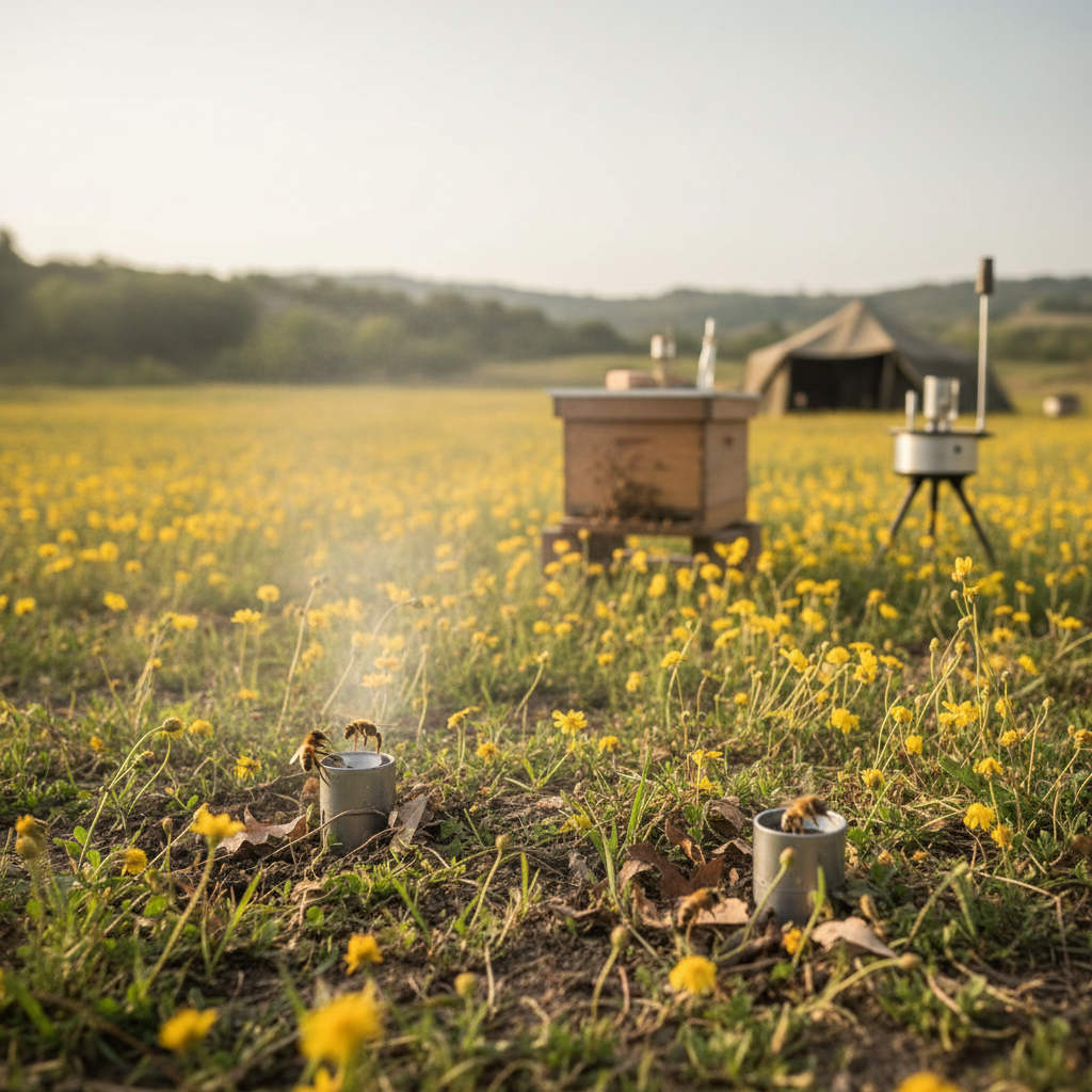 Bees detecting explosives