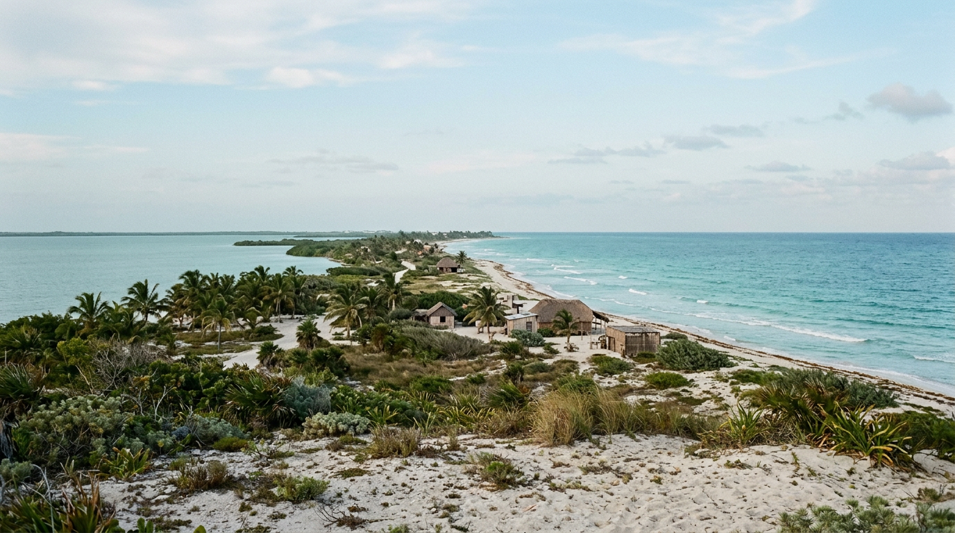 Cancun's transformation from uninhabited island to tourist destination starting in 1970.