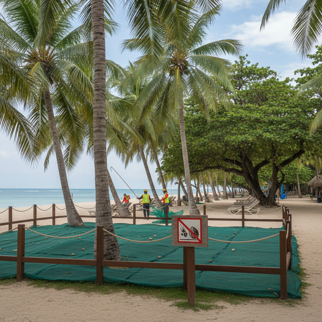 Shields and coconuts to prevent harm.