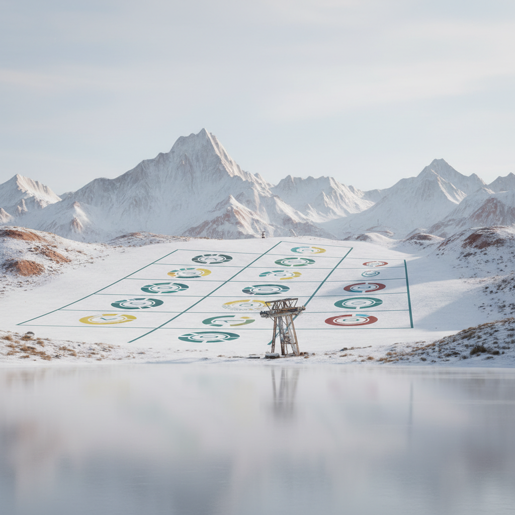 Alt text: Concept art of a never-built Disney ski resort.