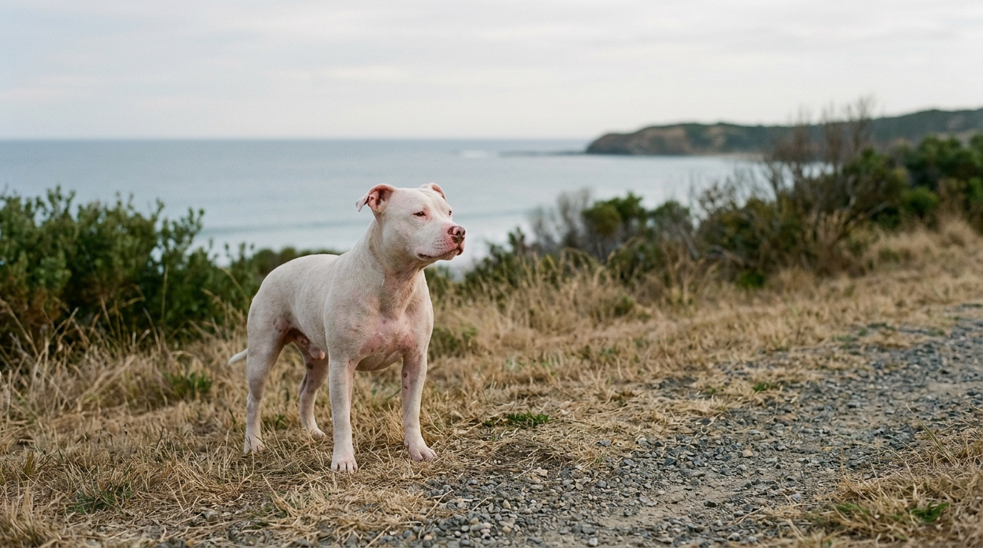 Dog with sunburned nose, UV skin cancer risk