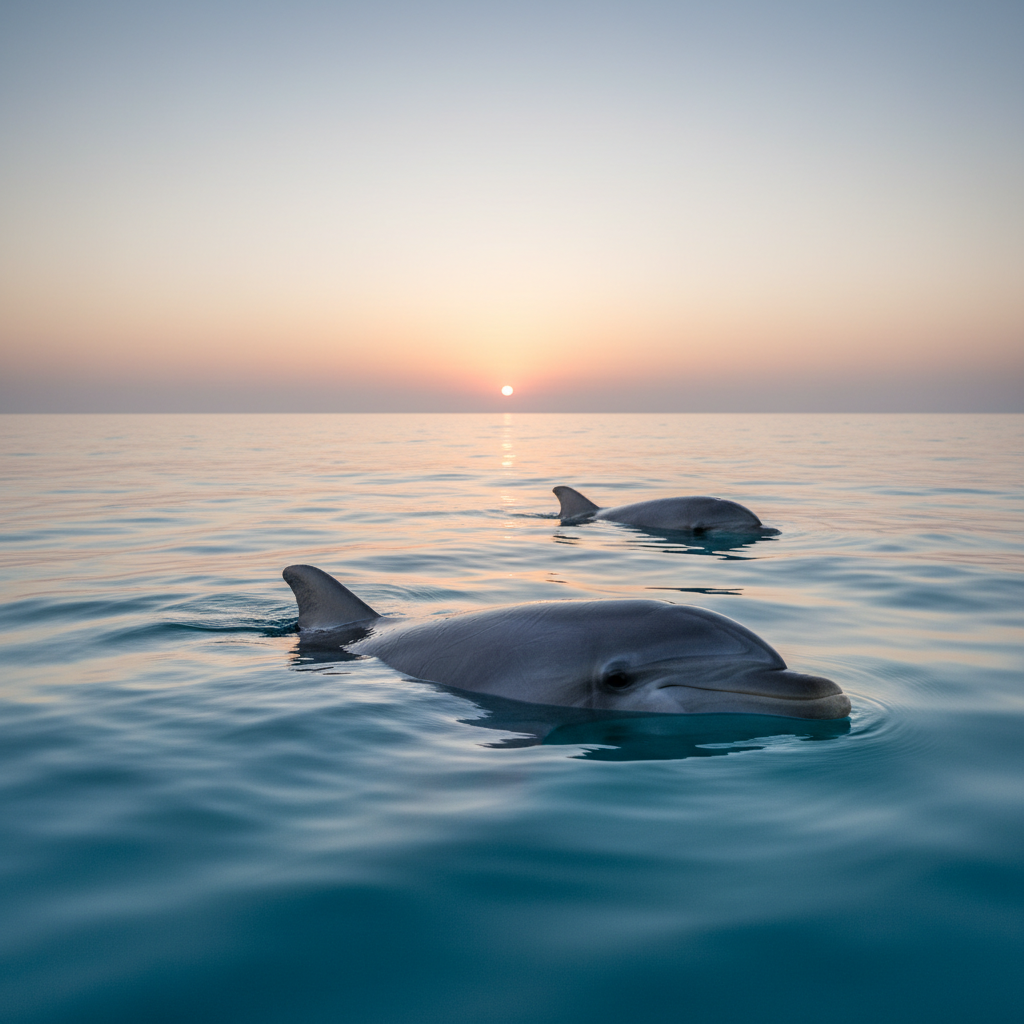 Dolphin sleeps with one eye open.