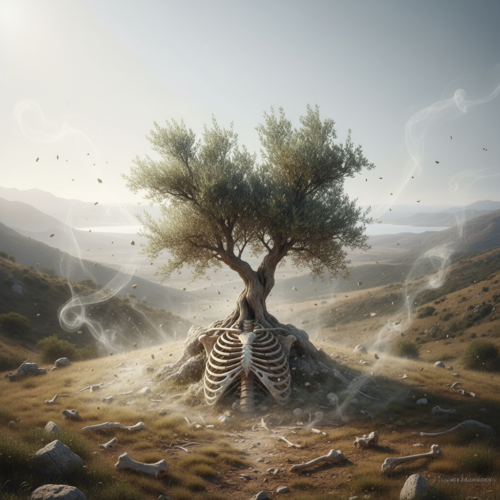 Scientist Jul's exhaled molecules in the air.