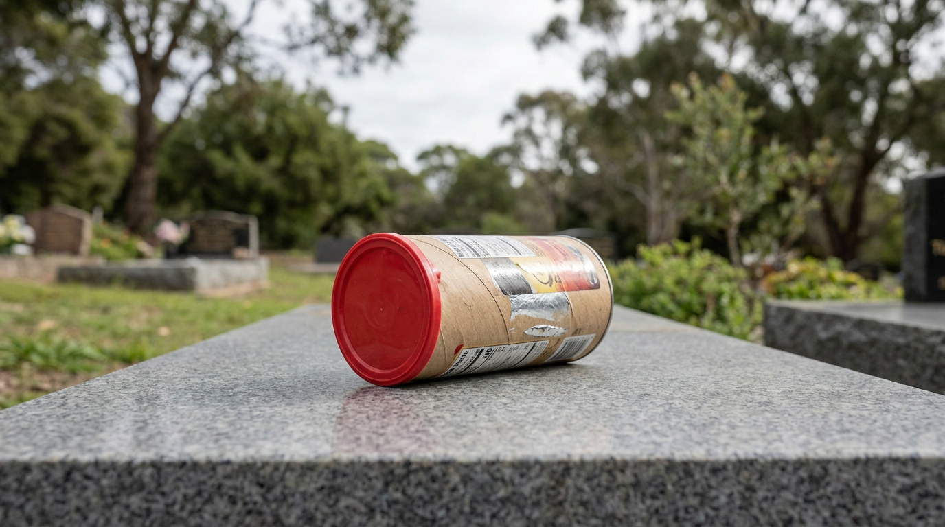 Fred Baur's ashes in Pringles can, creator of the iconic snack packaging.