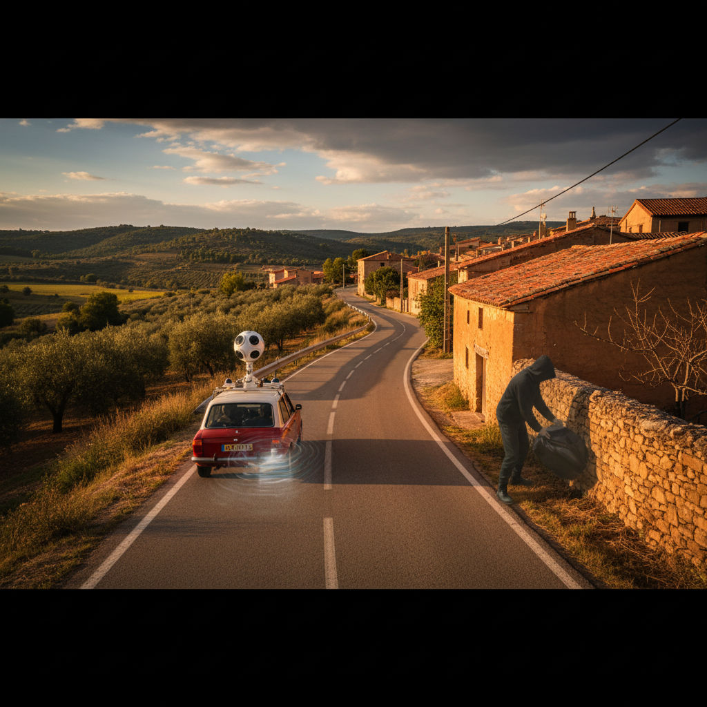 Google Street View car captures crucial evidence in solved Spanish village murder case.