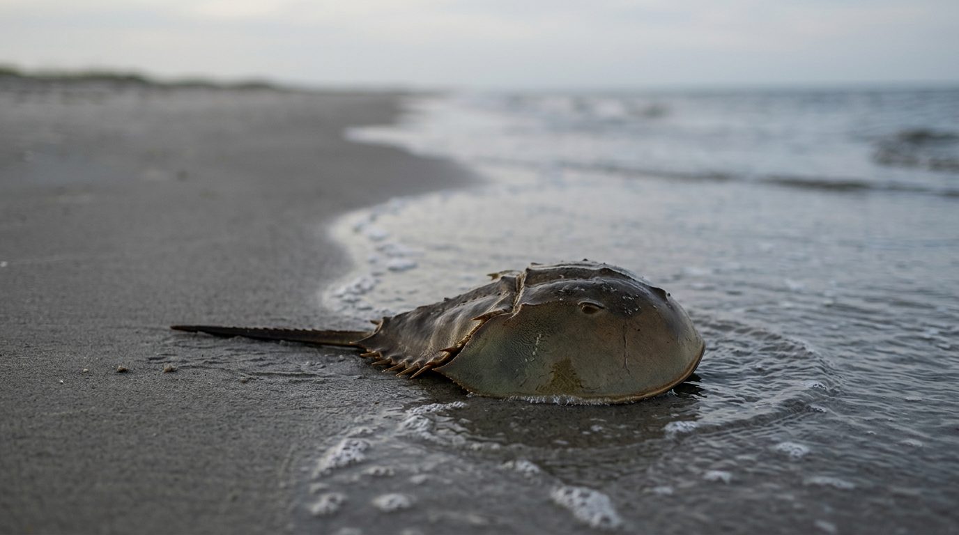 Horseshoe crab blood used for medical toxin testing.