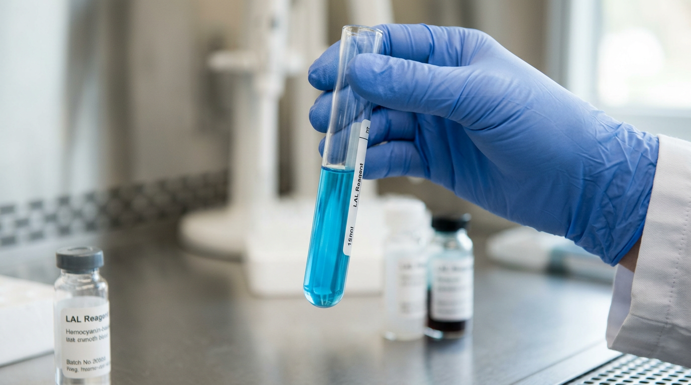 Blue horseshoe crab blood, crucial for medical testing.