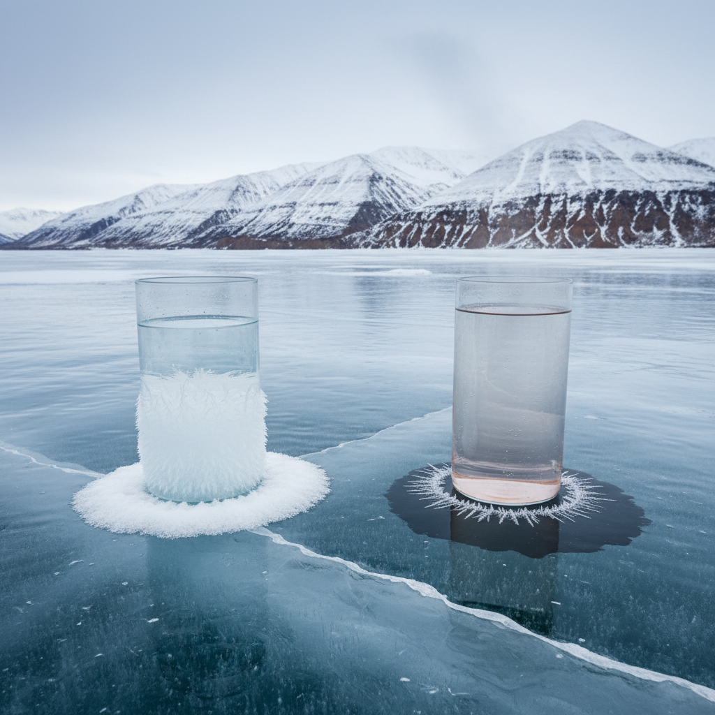 Frost forming on insulated pipes.