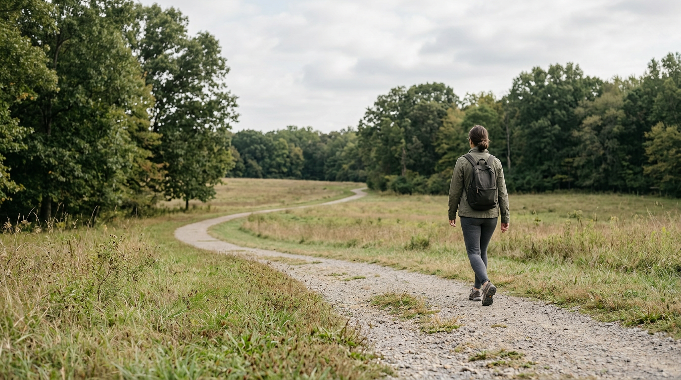 Person walking at efficient speed of 3-3.5 mph.