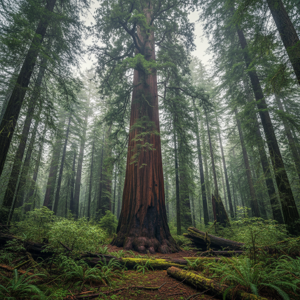 Hyperion, the world's tallest tree, stands 380 feet tall.