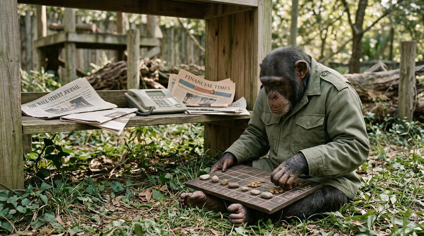 In 1999, a chimpanzee named Raven was recorded by Guinness World Records as the 22nd most successful money manager in the U.S.