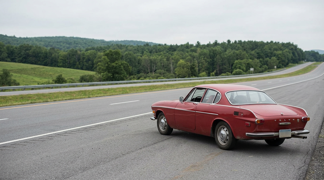 Irv Gordon and his record-breaking 1966 Volvo P1800 with over 3.2 million miles.