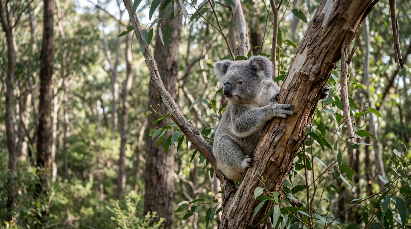 Koala and human fingerprints resembling each other.
