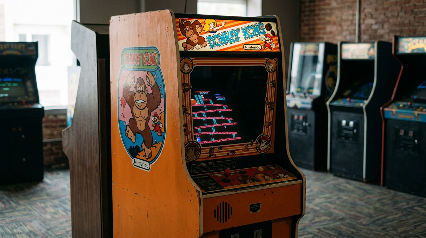 Shigeru Miyamoto discusses Donkey Kong's Popeye origins and character creation.