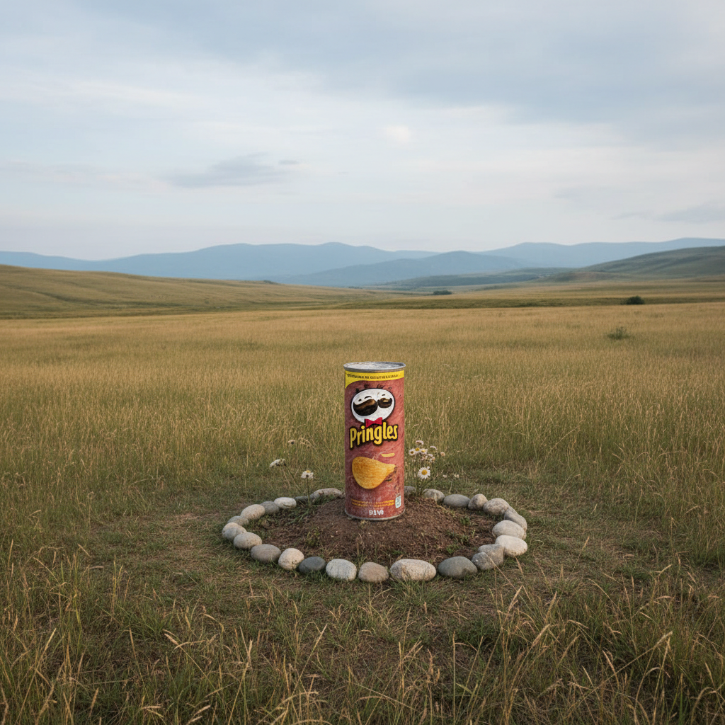 Man buried in Pringles can, a fitting tribute to the inventor.