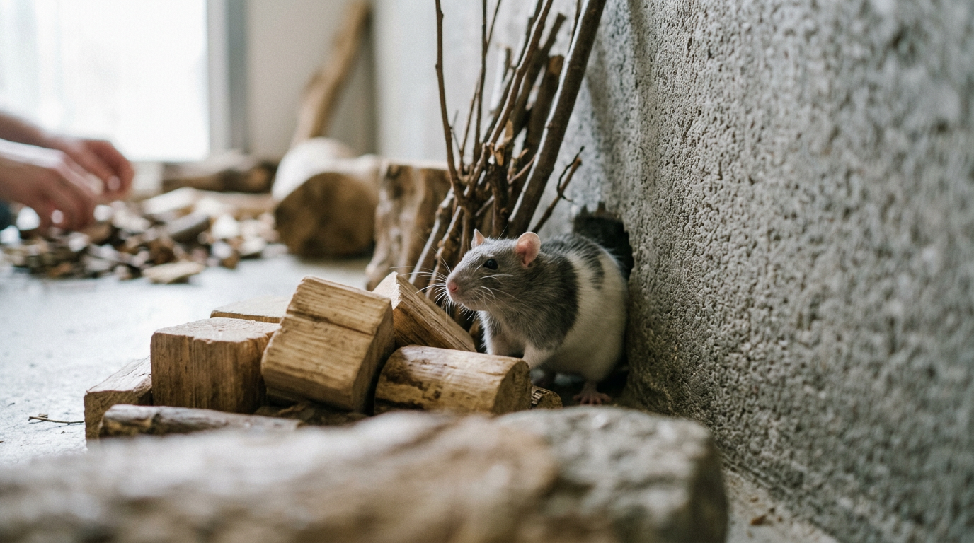 Rats enjoying a game of hide-and-seek with a person.