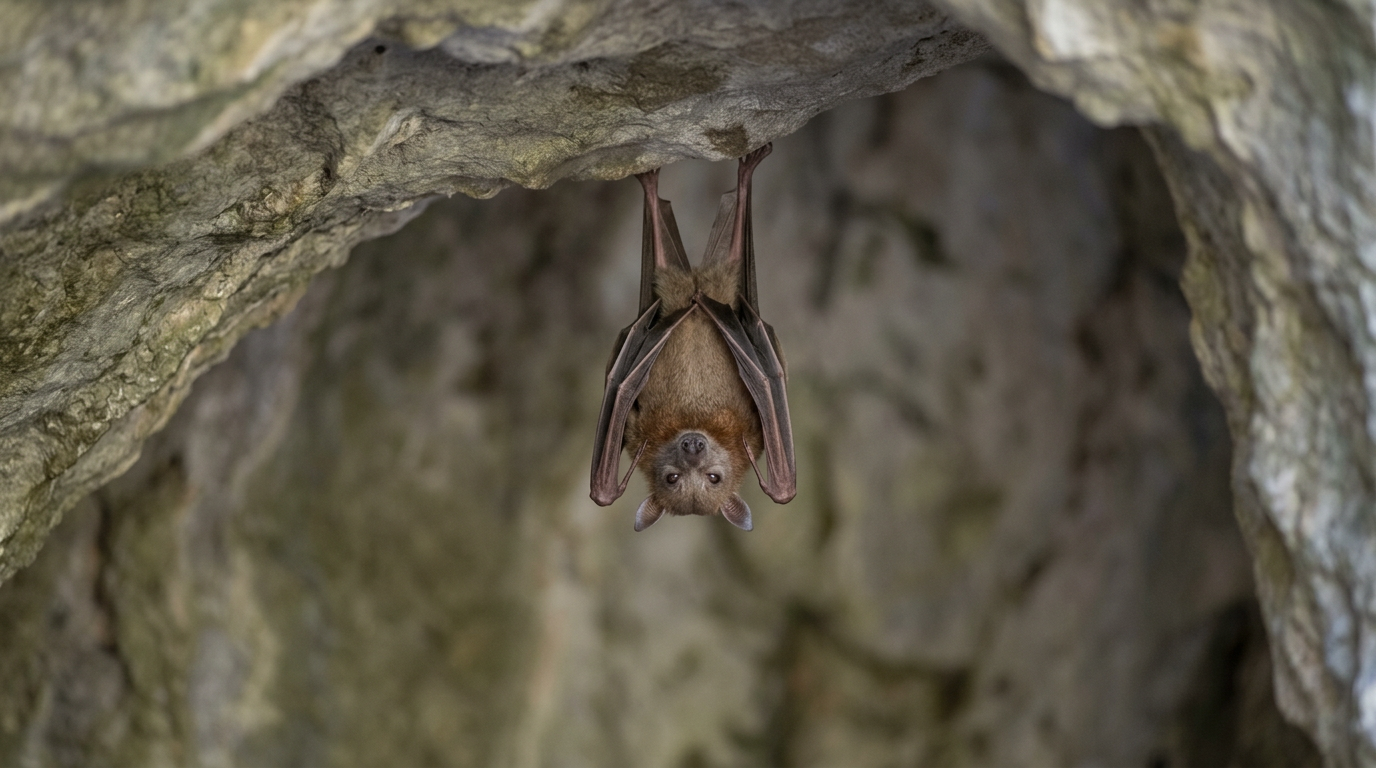 Egyptian fruit bats quarreling over food, sleeping spots, and mates.