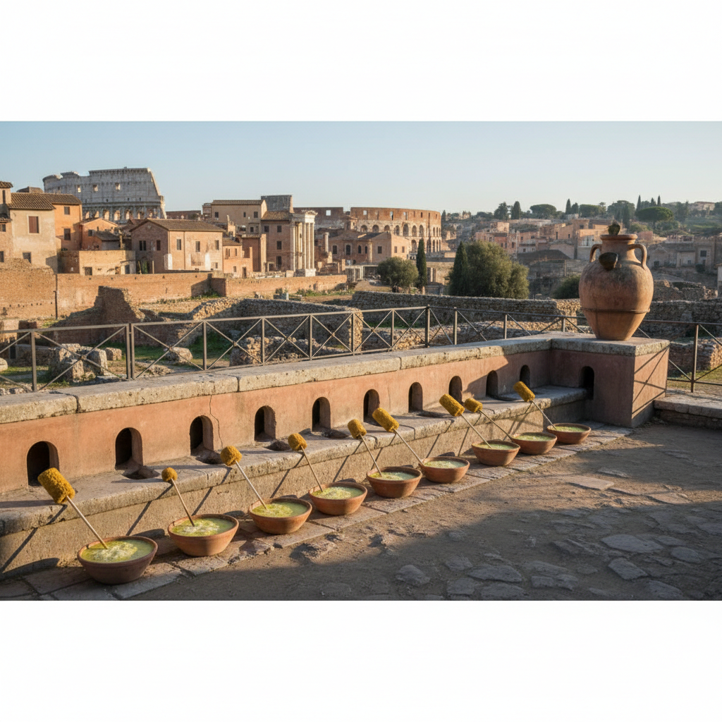 Romans rinsed with urine mouthwash for white teeth and fresh breath.