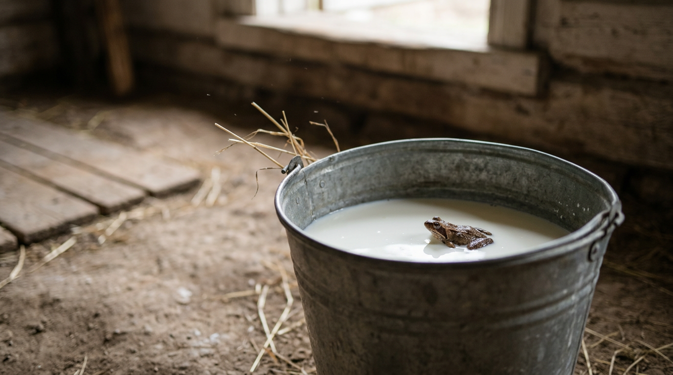 Brown frog skin compounds may explain ancient folk practice of using frogs to preserve milk.