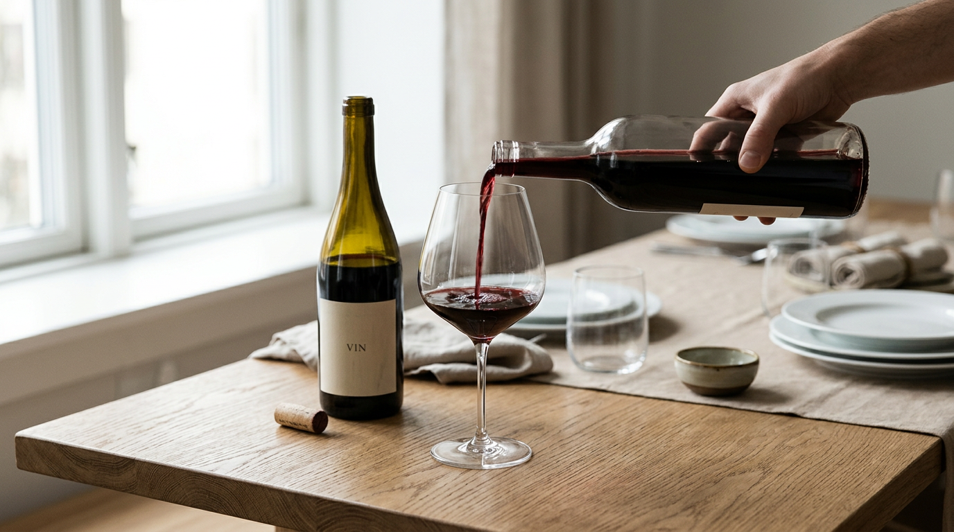 Wine glass shape, color, and volume markers affect wine serving.
