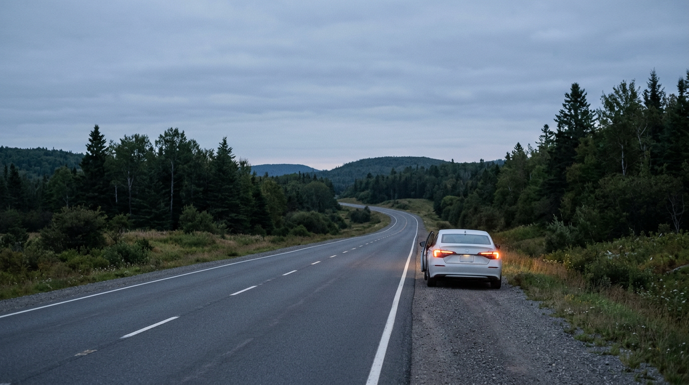 Drowsy driver at wheel, severe sleep deprivation increases crash risk.