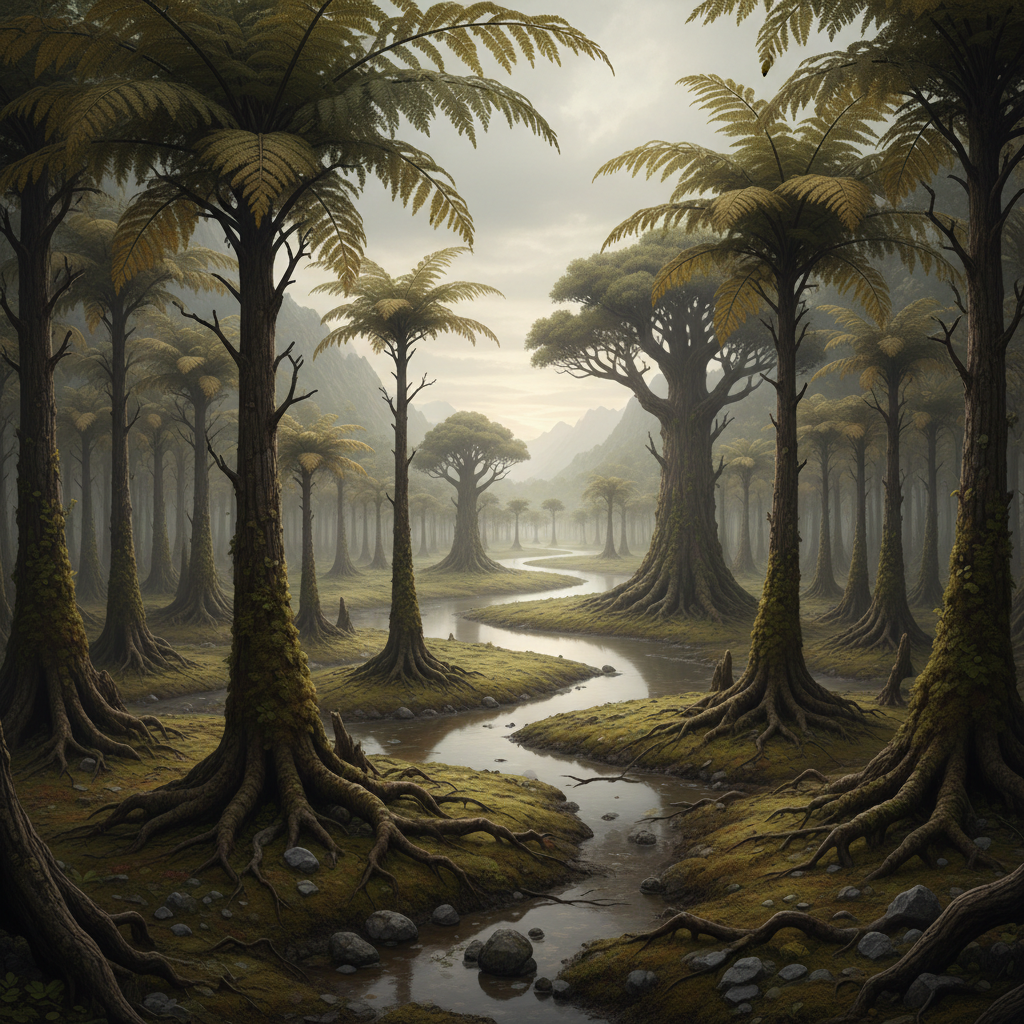 Emerging trees symbolizing growth and new beginnings.