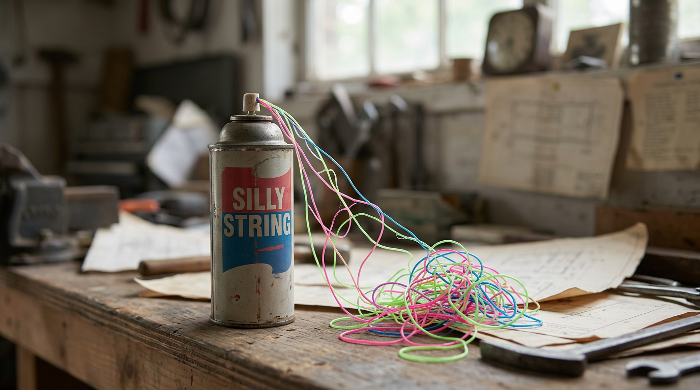 Silly String invented from spray-on cast idea, now a fun toy