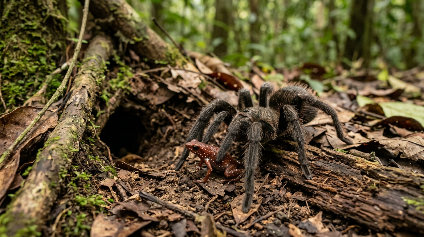 Spiders Keep Frogs as Pets