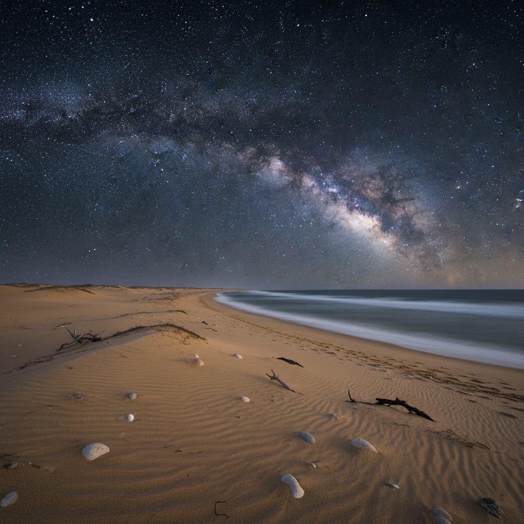 Stars in the universe outnumber grains of sand on Earth.