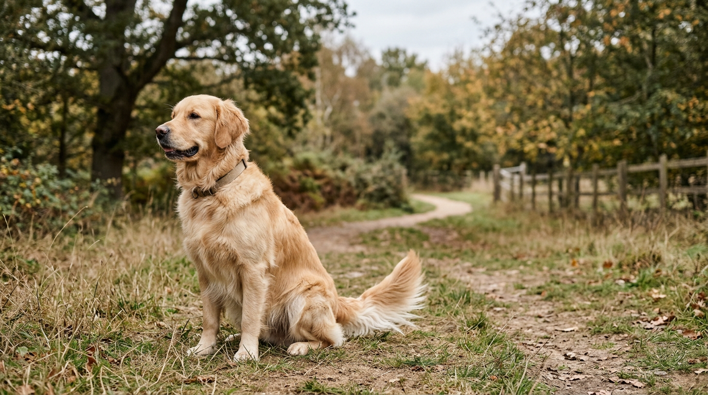 Dog wagging tail right for positive, left for negative