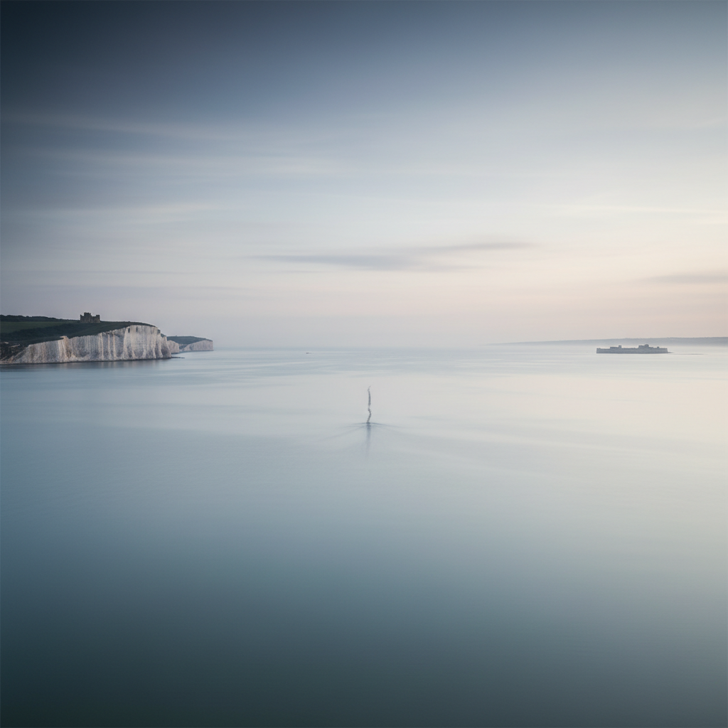 Map of the Channel Tunnel's route under the English Channel.