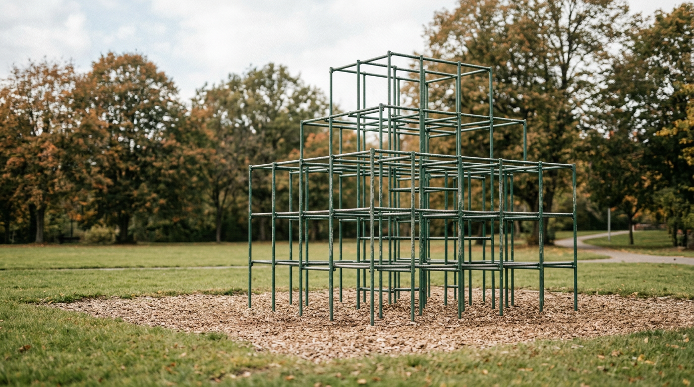 The original jungle gym was designed to help kids visualise the fourth dimens...