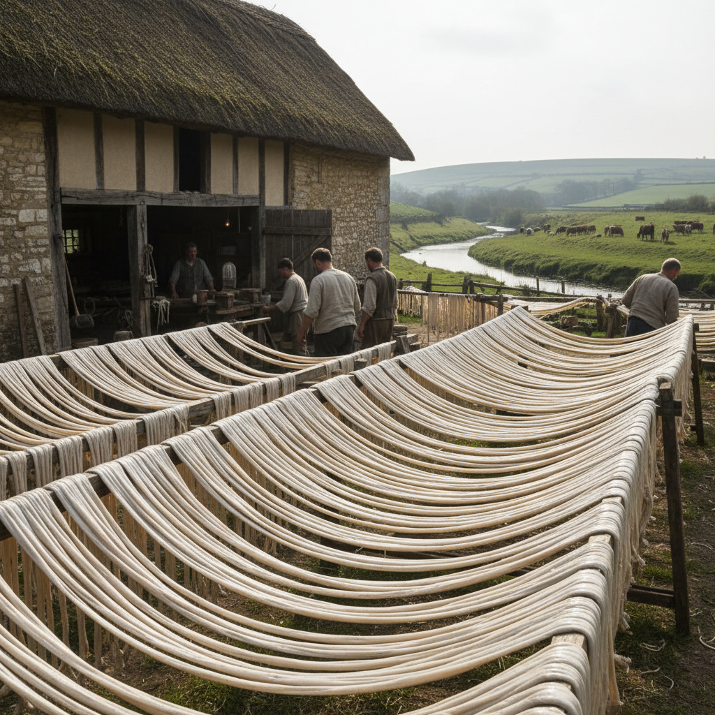 Racket strings made from gut.