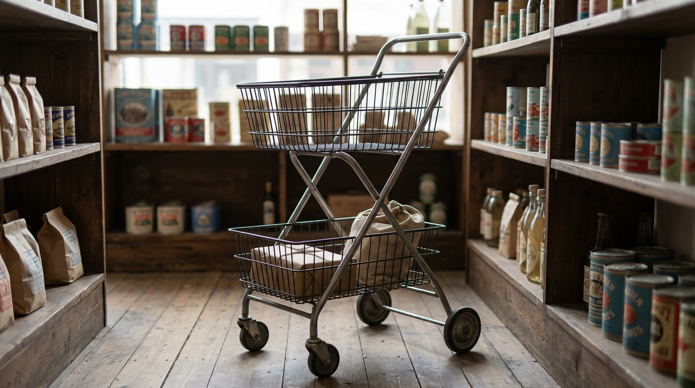 First shopping cart introduced by Sylvan Goldman in 1937.