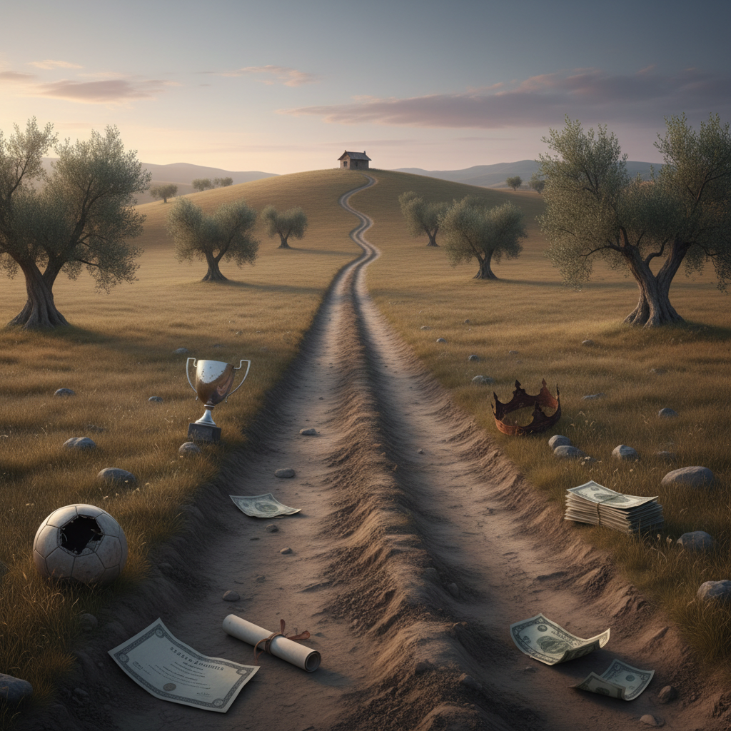 Man achieving a goal and reaching for stars.