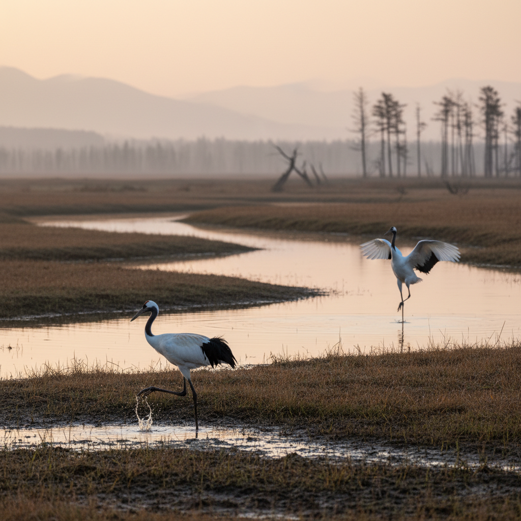 Graceful dancer mid-leap.