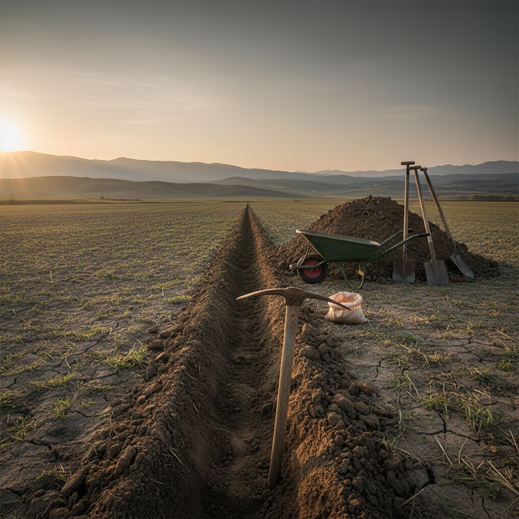 Man working at a desk.