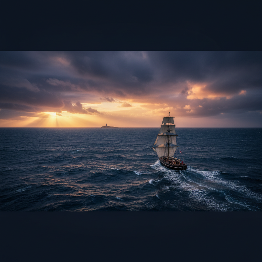 Woman adjusting sails on a boat, symbolizing adapting to challenges.