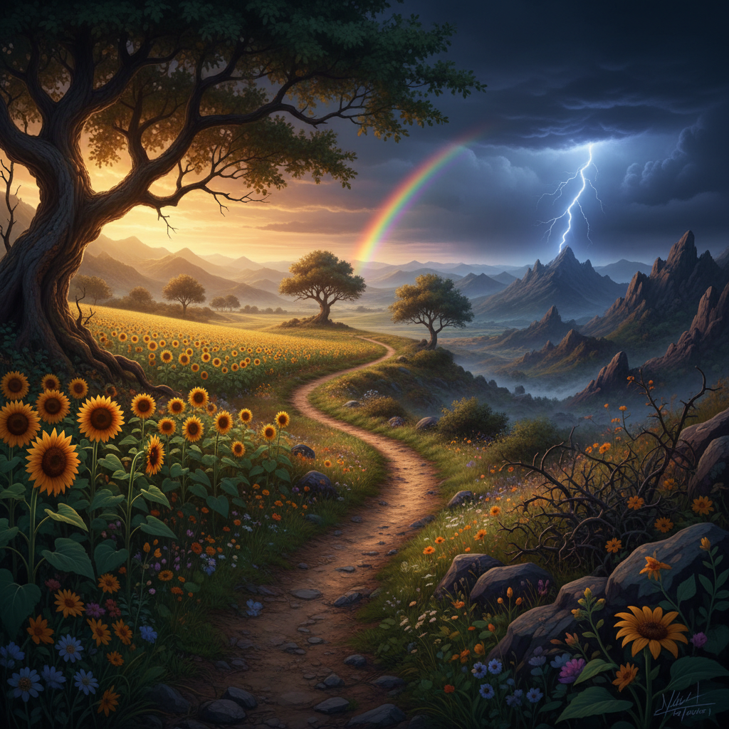 Person making their own luck by preparing for opportunities.