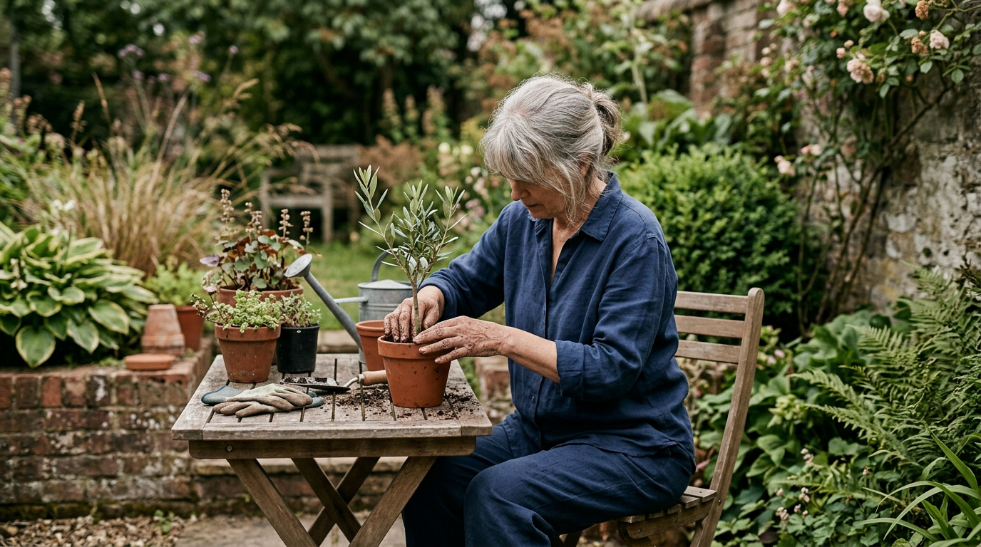 Woman embracing new artistic passion at an older age