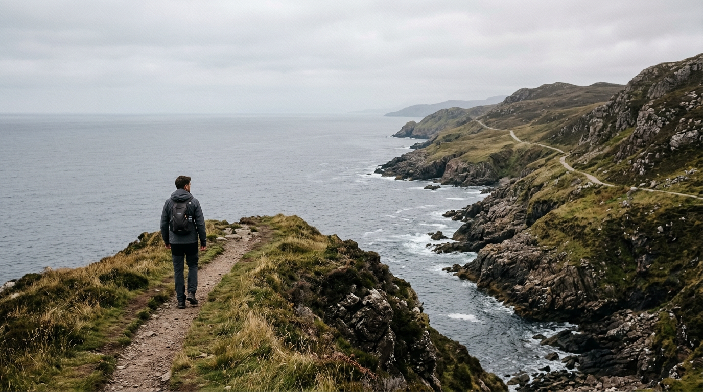 Man mastering himself, achieving inner freedom and control.