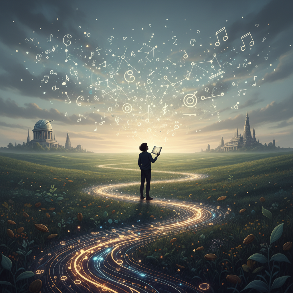 Abstract art representing growth and introspection.