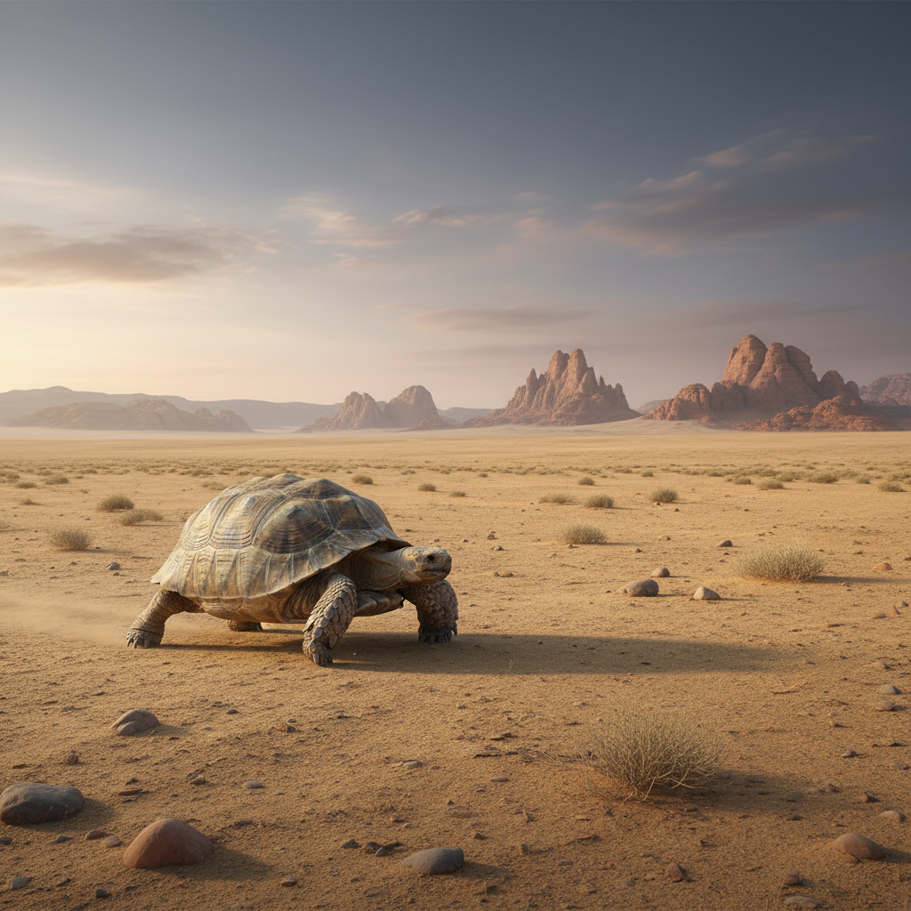 Person walking slowly on a path.